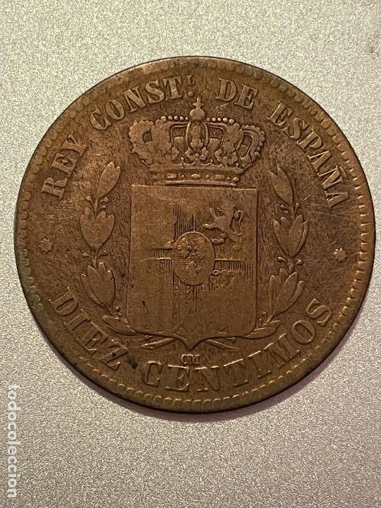 Monedas de Espa&ntilde;a: 10 c&eacute;ntimos 1878 Alfonso XII - Foto 2