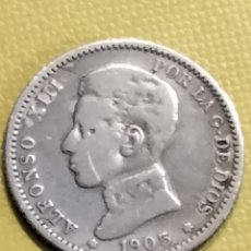 Monedas de España: MONEDA UNA PESETA ALFONSO XIII PLATA 1905 ESTRELLA *05