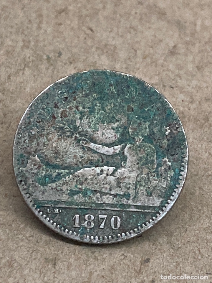 Monedas de Espa&ntilde;a: Moneda de plata Una peseta 1870 - Foto 1