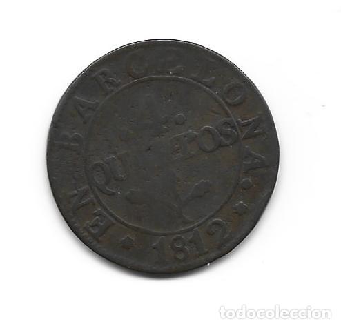 Monedas de Espa&ntilde;a: JOSE NAPOLEON-4 CUARTOS- 1812- BARCELONA - Foto 1