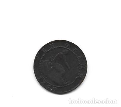 Monedas de Espa&ntilde;a: GOBIERNO PROVISIONAL- 1 CENTIMO- 1870 - Foto 2