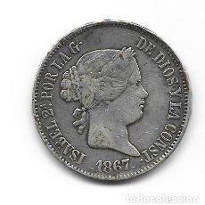 Monedas de España: ISABEL II- 1 ESCUDO- 1867- MADRID. Lote 311072053