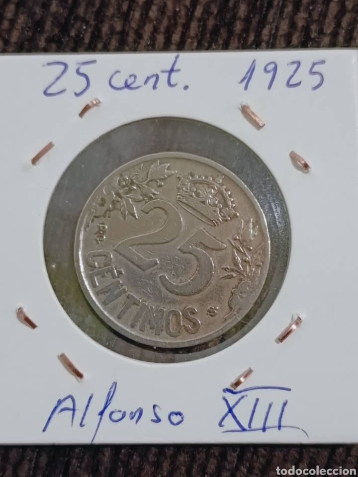 Monedas de Espa&ntilde;a: 1925, Alfonso XIII. 25 c&eacute;ntimos - Foto 1