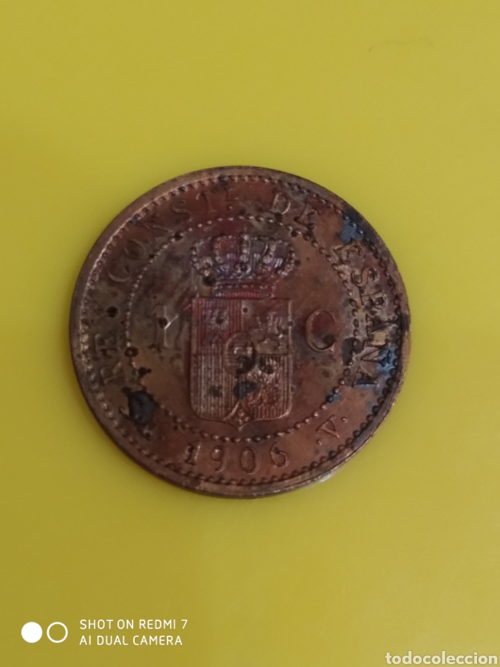 Monedas de Espa&ntilde;a: 1 c&eacute;ntimo de Alfonso XIII. 1906 - Foto 2