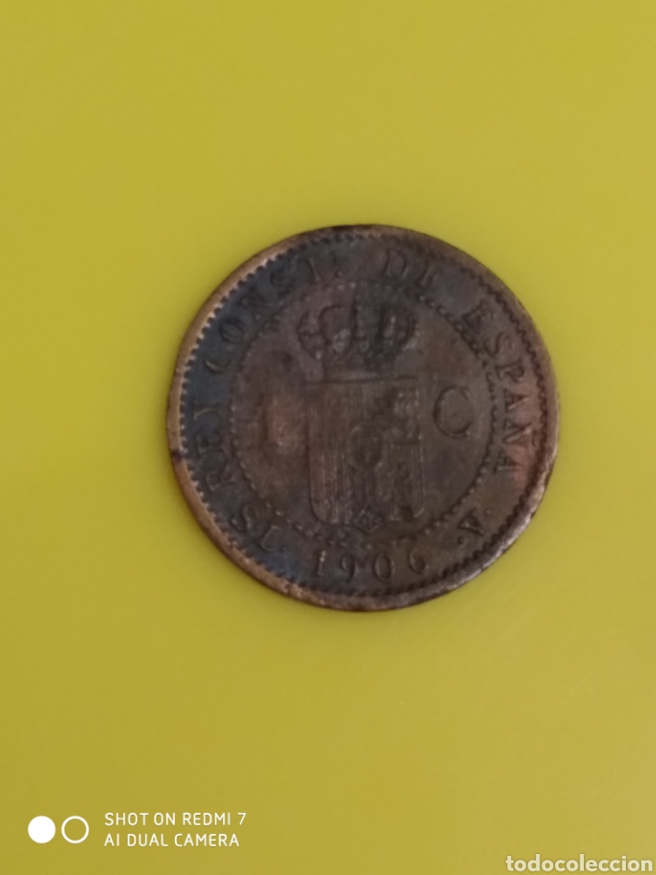 Monedas de Espa&ntilde;a: 1 c&eacute;ntimo de Alfonso XIII. 1906 - Foto 2