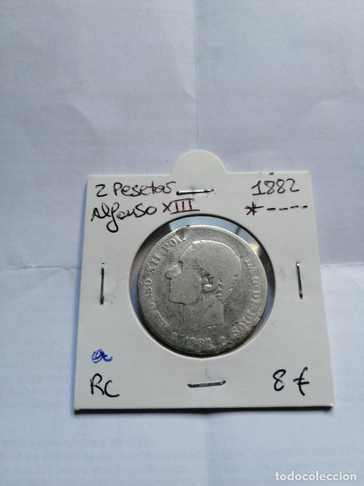 Monedas de Espa&ntilde;a: 2 pesetas 1882 plata Alfonso XII - Foto 1