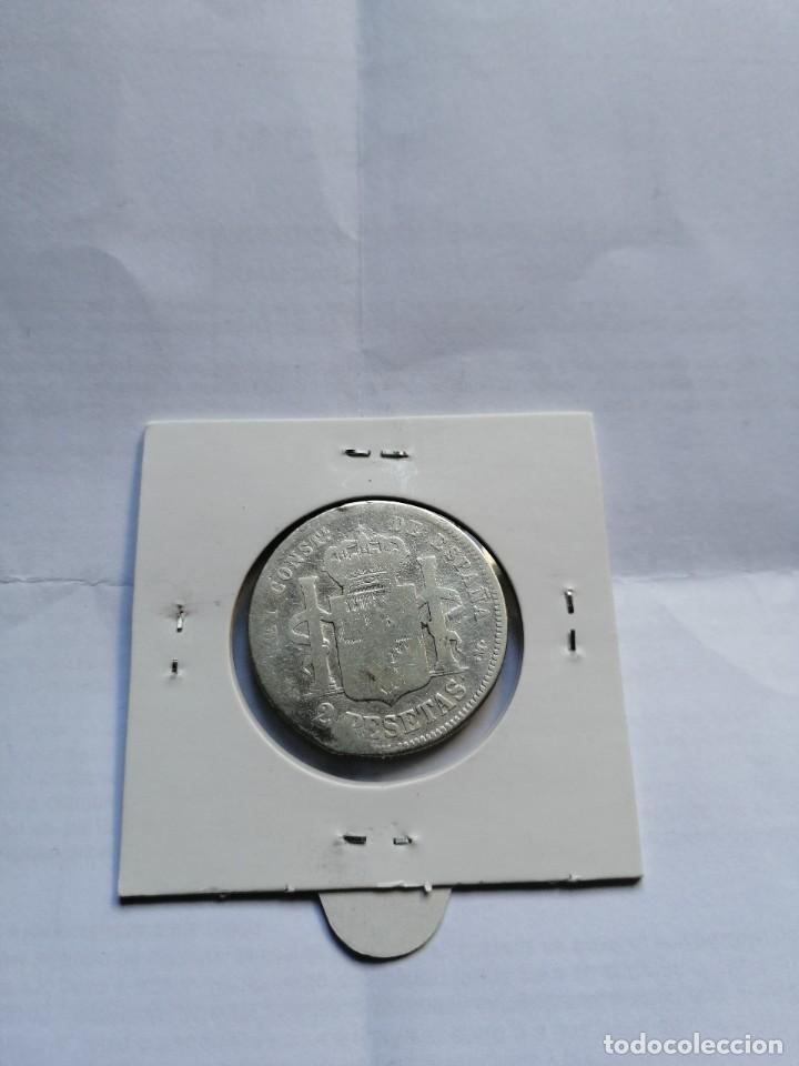 Monedas de Espa&ntilde;a: 2 pesetas 1882 plata Alfonso XII - Foto 2