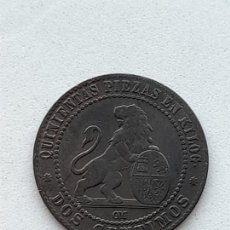Monedas de España: 1ª REPÚBLICA ESPAÑOLA. 2 CÉNTIMOS. AÑO 1870.. Lote 311968898