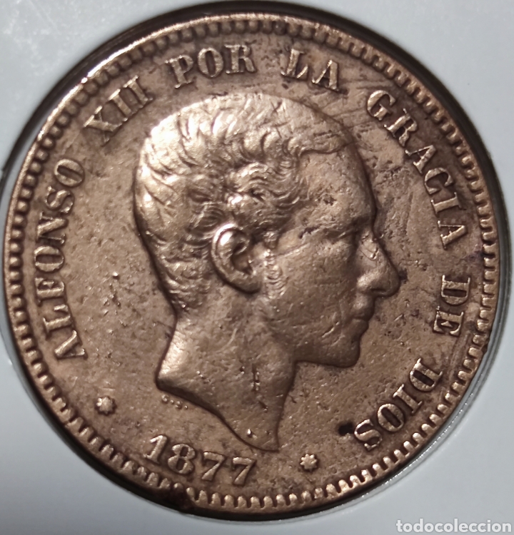 Monedas de Espa&ntilde;a: 10 C&eacute;ntimos Alfonso Xll 1877 - Foto 1
