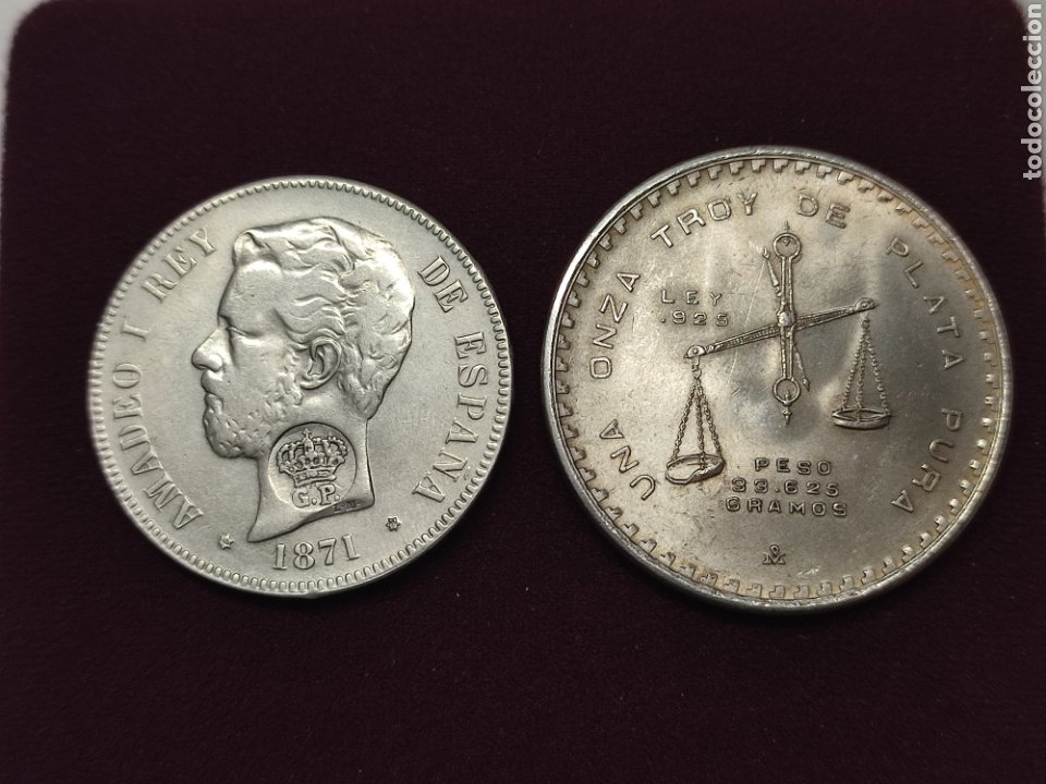 Monedas de España: Moneda 5 pesetas Amadeo 1871 18* 73* Gobierno Portugués GP Resello - Foto 7 - 312364043