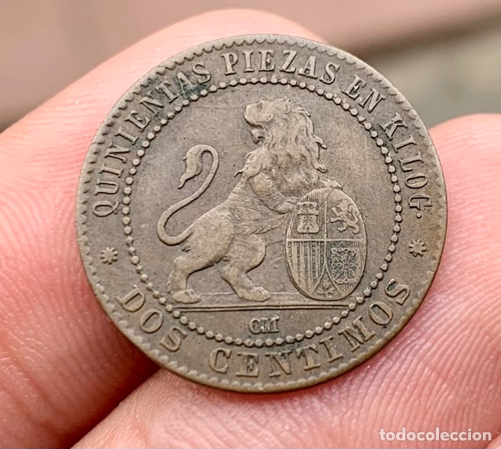 Monedas de Espa&ntilde;a: Moneda 2 Centimos 1870 Gobierno Provisional - Foto 2