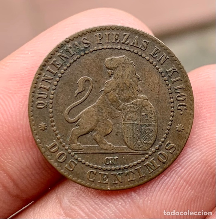 Monedas de Espa&ntilde;a: Moneda 2 Centimos 1870 Gobierno Provisional - Foto 4