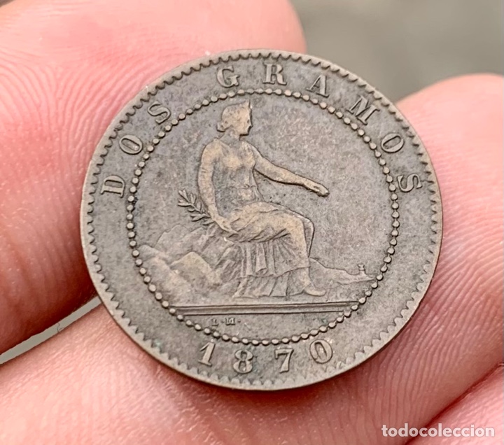 Monedas de Espa&ntilde;a: Moneda 2 Centimos 1870 Gobierno Provisional - Foto 1