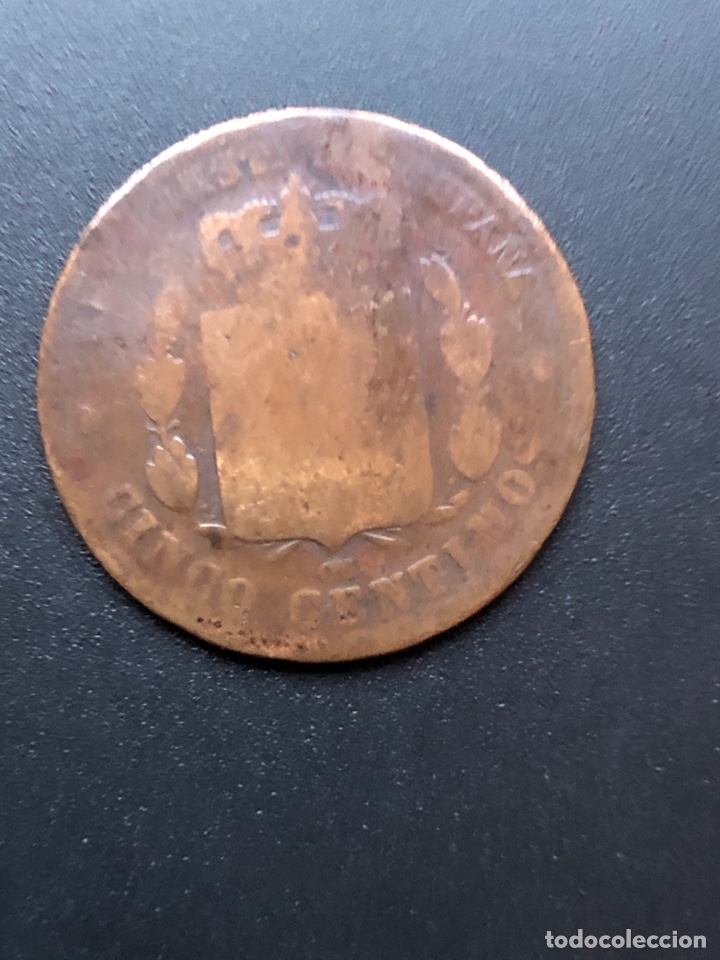 Monedas de Espa&ntilde;a: Moneda Espa&ntilde;a 5 c&eacute;ntimos 1878 Alfonso 12 - Foto 2