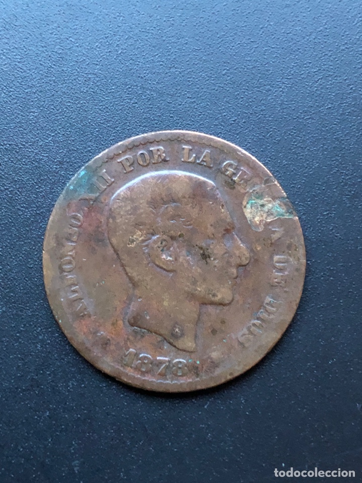 Monedas de Espa&ntilde;a: Moneda Espa&ntilde;a 5 c&eacute;ntimos 1878 Alfonso 12 - Foto 1