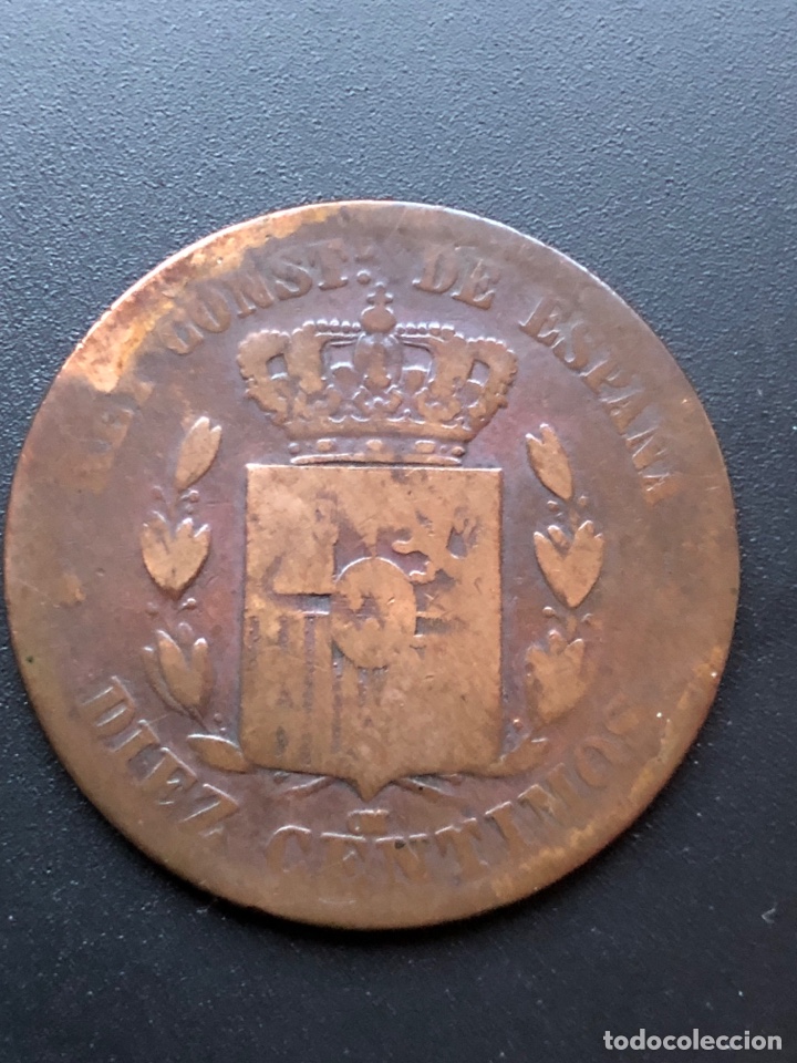 Monedas de Espa&ntilde;a: Moneda Espa&ntilde;a 10 c&eacute;ntimos 1877 Alfonso 12. - Foto 2