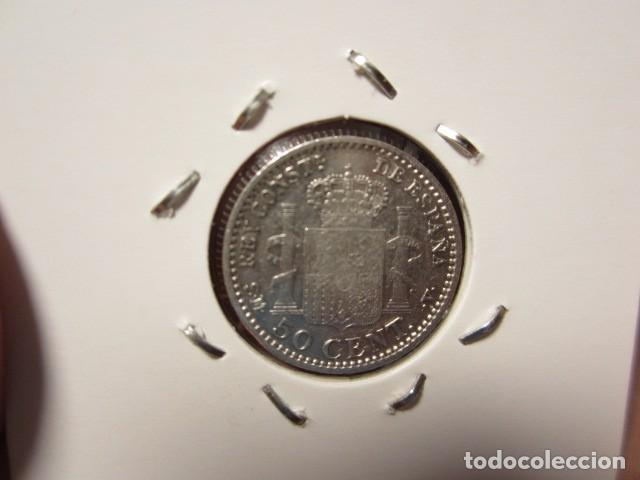 Monedas de Espa&ntilde;a: moneda de 50 c&eacute;ntimos de plata de 1900*0- (Alfonso XIII) - Foto 2
