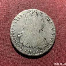 Monedas de España: MONEDA 8 REALES CARLOS IIII POTOSI 1808 ENYADOR PJ. CALICO 732.ESCASAS.AGUJERO REPARADO. Lote 313609678