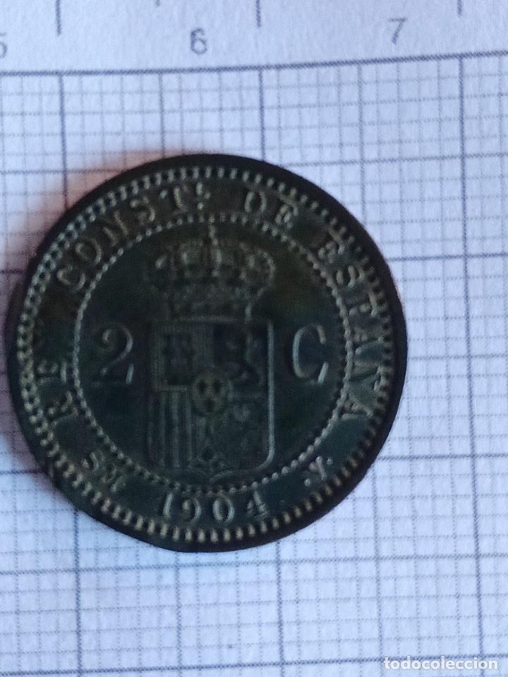Monedas de Espa&ntilde;a: Moneda Alfonso XIII, 1904, 2 c&eacute;ntimos, SM V - Foto 1