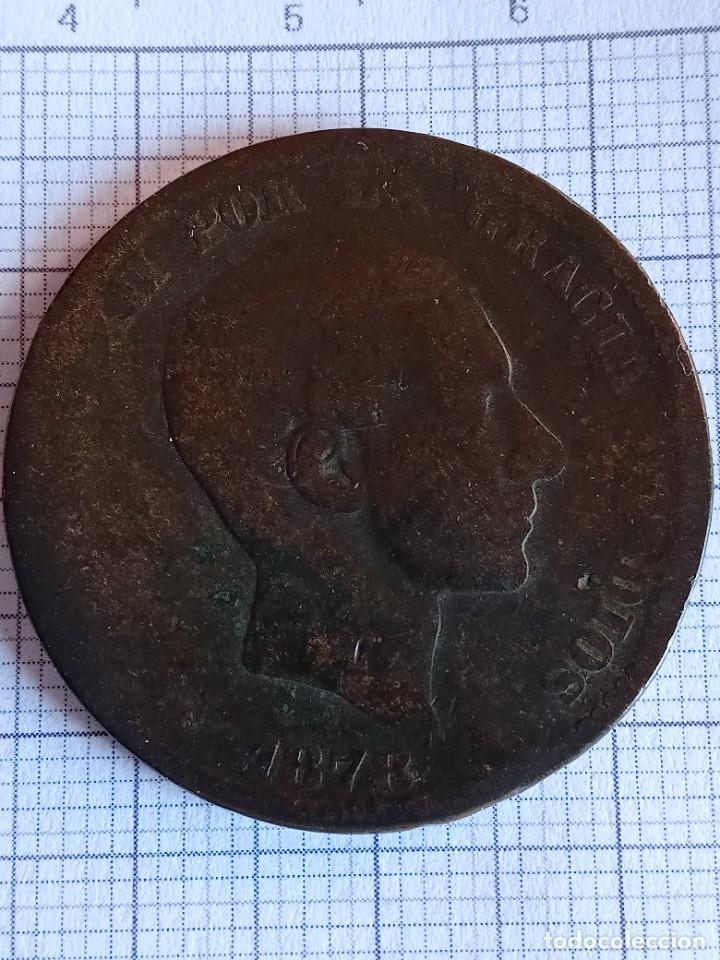 Monedas de Espa&ntilde;a: Moneda Alfonso XII, 1878, 10 c&eacute;ntimos,OM - Foto 1