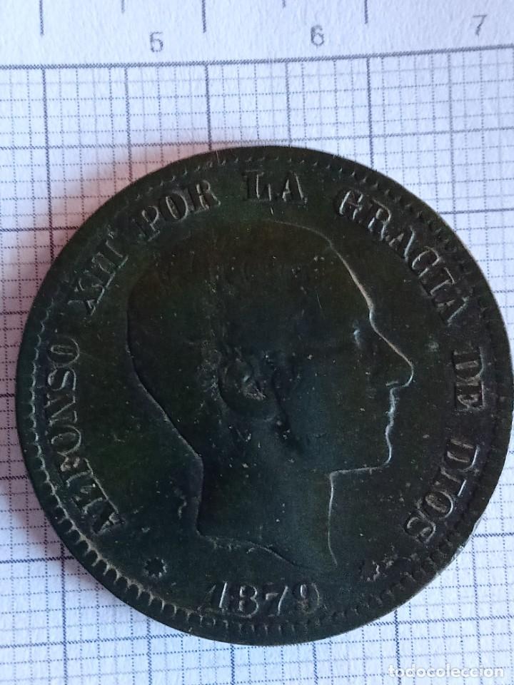 Monedas de Espa&ntilde;a: Moneda Alfonso XII, 1879, 10 c&eacute;ntimos,OM - Foto 1