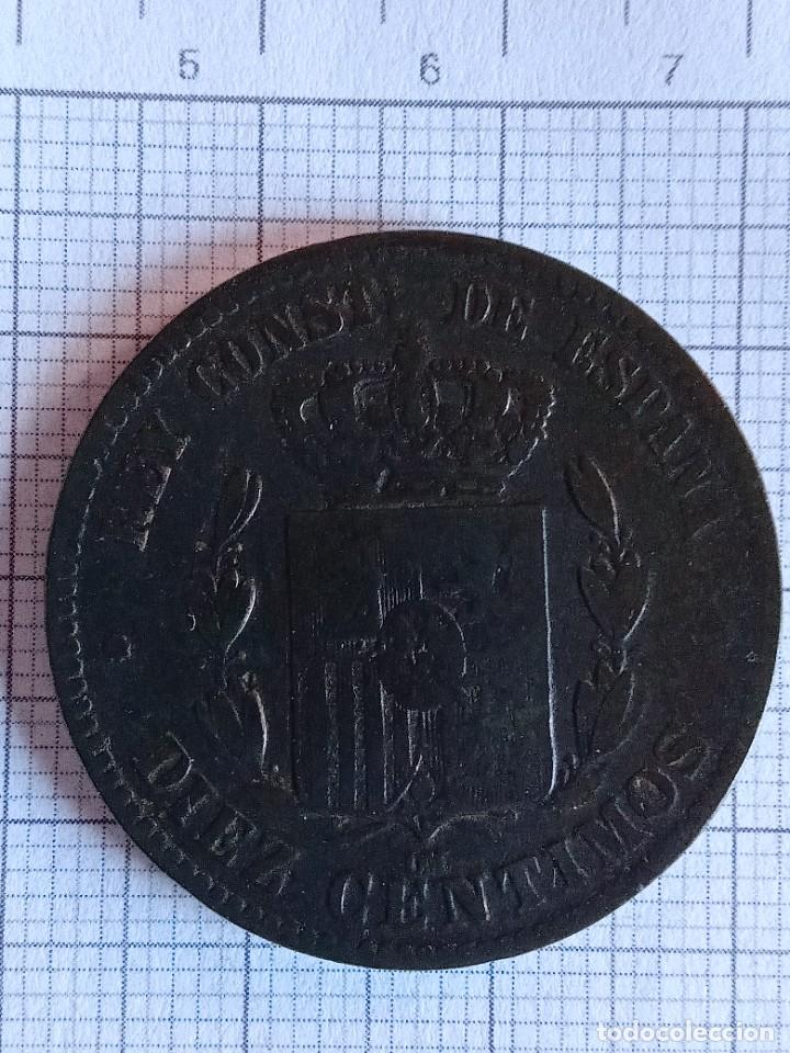 Monedas de Espa&ntilde;a: Moneda Alfonso XII, 1879, 10 c&eacute;ntimos,OM - Foto 2
