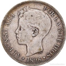 Monedas de España: [#972521] MONEDA, ESPAÑA, ALFONSO XIII, 5 PESETAS, 1898, MADRID, BC+, PLATA, KM:707. Lote 314273888