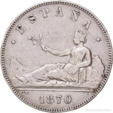 Monedas de España: [#972246] MONEDA, ESPAÑA, PROVISIONAL GOVERNMENT, 5 PESETAS, 1870, MADRID, MBC, PLATA. Lote 314275463