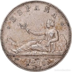 Monedas de España: [#972245] MONEDA, ESPAÑA, PROVISIONAL GOVERNMENT, 5 PESETAS, 1870, MADRID, MBC+, PLATA. Lote 314275478