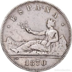 Monedas de España: [#972247] MONEDA, ESPAÑA, PROVISIONAL GOVERNMENT, 5 PESETAS, 1870, MADRID, BC+, PLATA. Lote 314276248