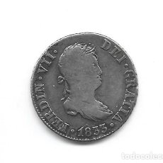 Monedas de España: FERNANDO VII- 2 REALES-1833- SEVILLA JB