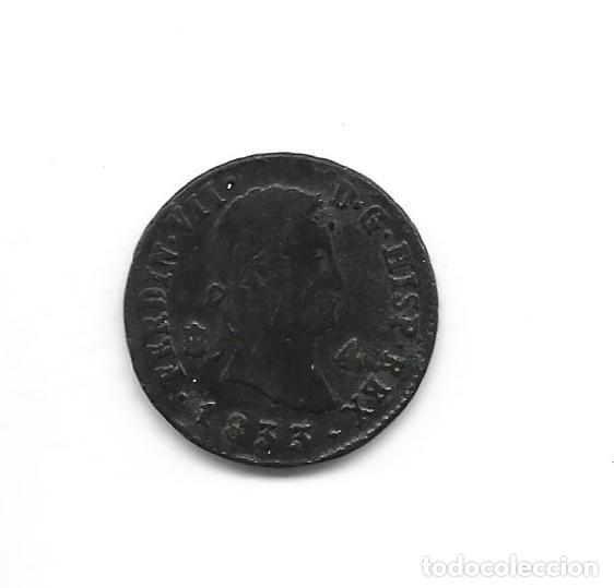 Monedas de Espa&ntilde;a: FERNANDO VII- 4 MARAVEDIS- 1833- SEGOVIA - Foto 1
