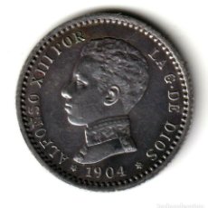 Monedas de España: ESPAÑA 50 CENTIMOS PLATA 1904 *1* *0* PC.VREY ALFONSO XIII - BONITA PATINA S/C. Lote 314762288