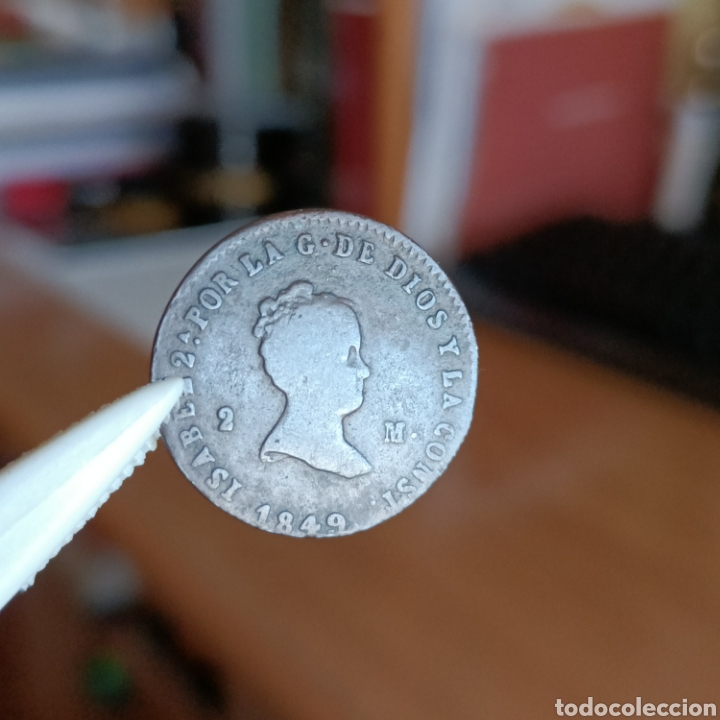 Monedas de Espa&ntilde;a: Isabel II. 2- maraved&iacute;s. Jubia 1849 - Foto 2