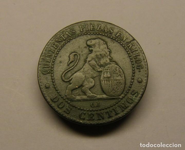Monedas de Espa&ntilde;a: Moneda 2 c&eacute;ntimos, Gobierno provisional, a&ntilde;o 1870. - Foto 1