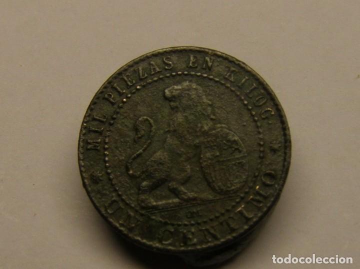 Monedas de Espa&ntilde;a: Moneda 1 c&eacute;ntimo, Gobierno provisional, a&ntilde;o 1870. - Foto 2