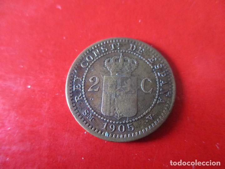 Monedas de Espa&ntilde;a: Alfonso XIII. 2 centimos de 1905 SMV - Foto 2
