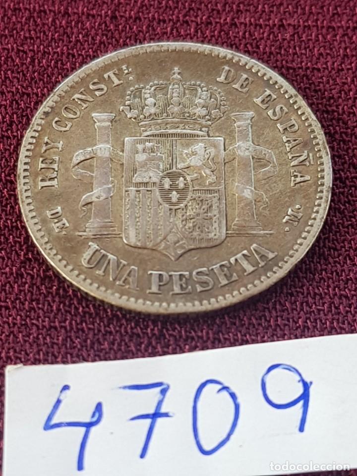Monedas de Espa&ntilde;a: Alfonso XII. Una peseta 1876 - Foto 4