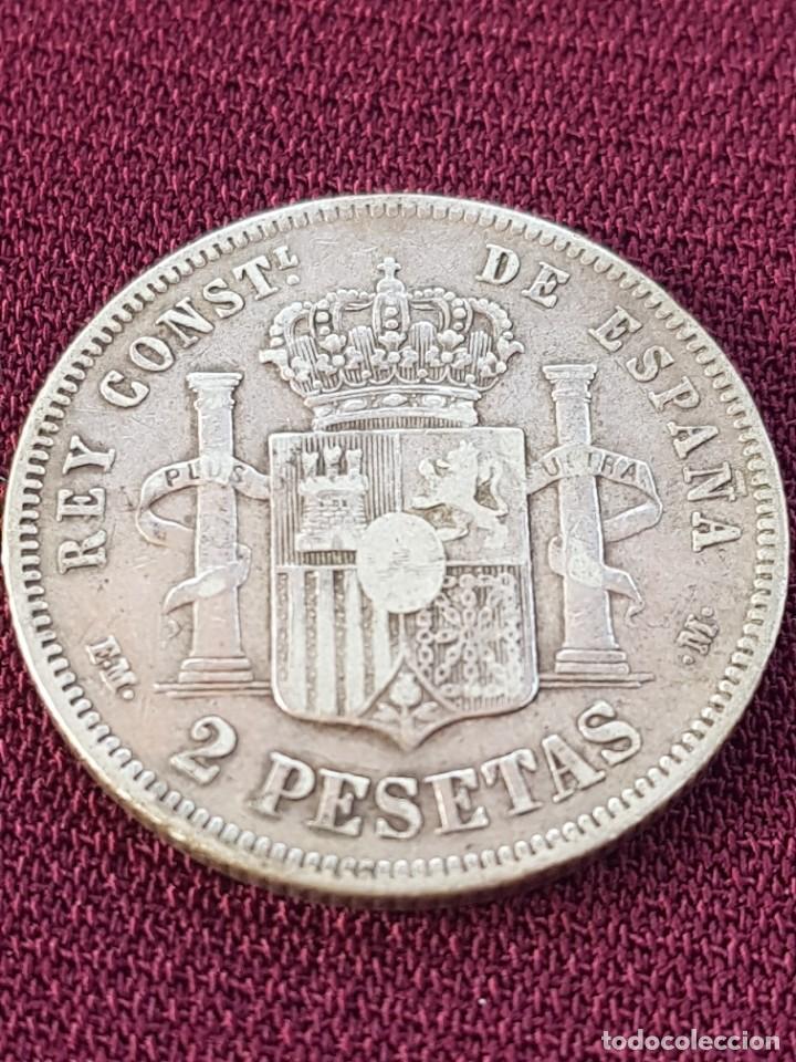 Monedas de Espa&ntilde;a: Alfonso XII. Dos pesetas 1879 - Foto 4