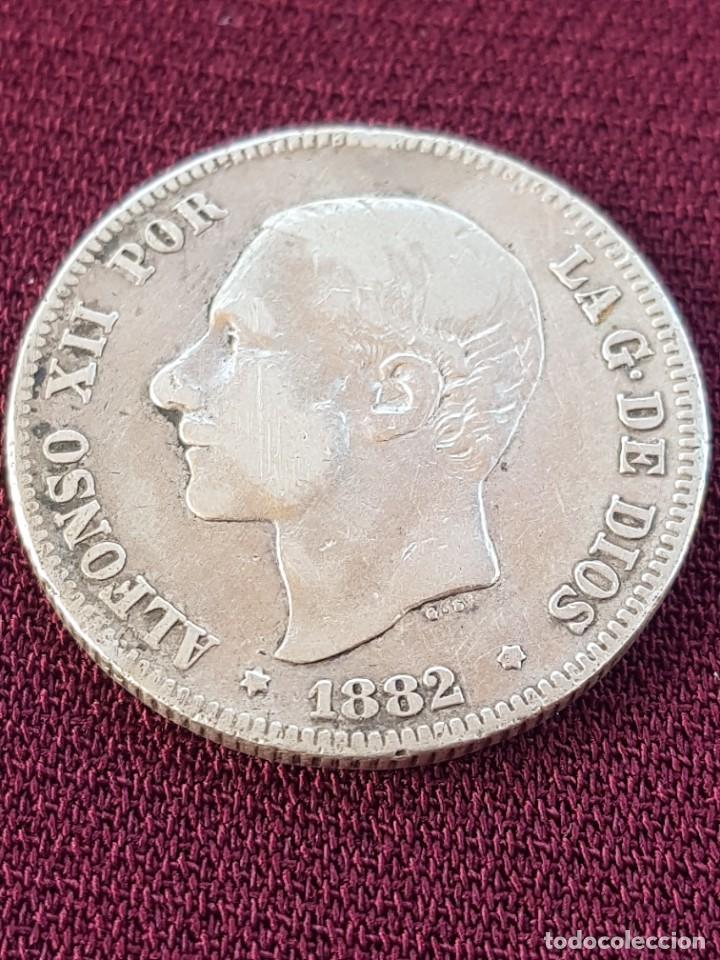 Monedas de Espa&ntilde;a: Alfonso XII. Dos pesetas 1882 - Foto 3