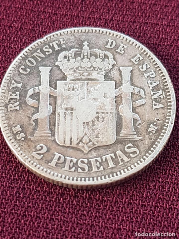 Monedas de Espa&ntilde;a: Alfonso XII. Dos pesetas 1882 - Foto 4