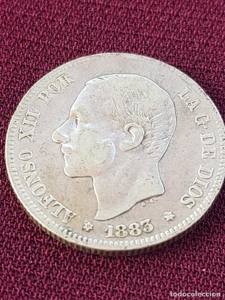 Monedas de Espa&ntilde;a: Alfonso XII. Dos pesetas 1883 - Foto 3