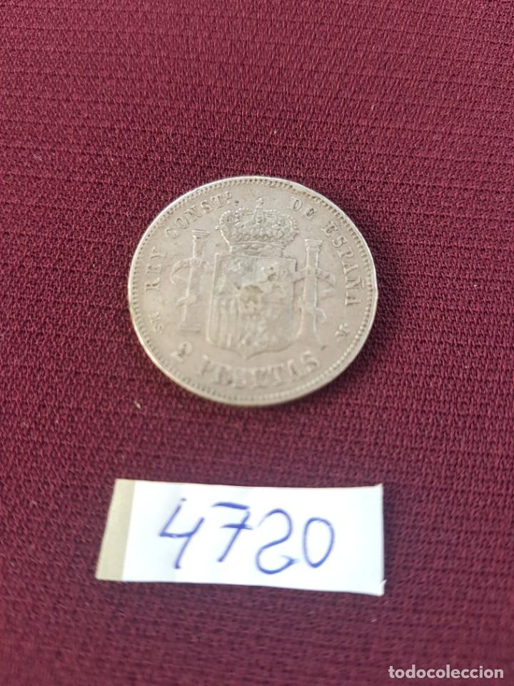 Monedas de Espa&ntilde;a: Alfonso XII. Dos pesetas 1884 - Foto 2
