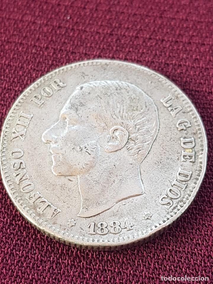 Monedas de Espa&ntilde;a: Alfonso XII. Dos pesetas 1884 - Foto 3