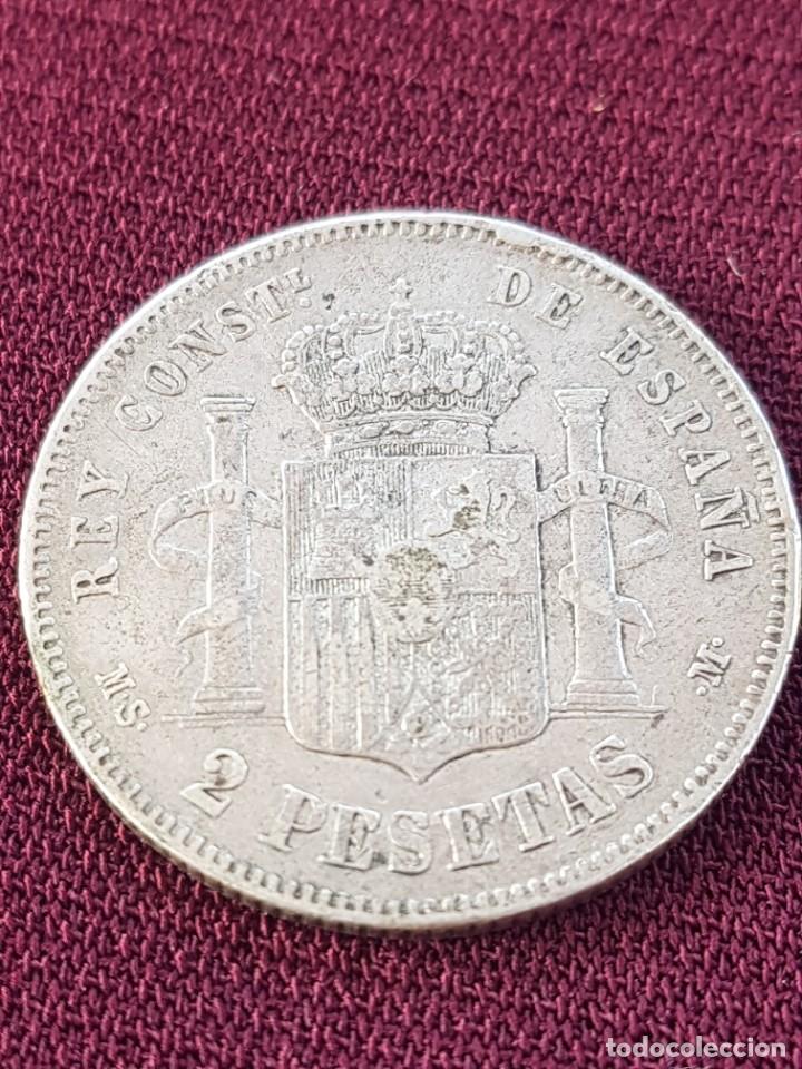 Monedas de Espa&ntilde;a: Alfonso XII. Dos pesetas 1884 - Foto 4