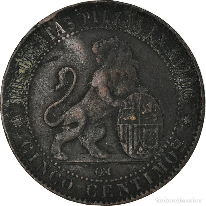 Monedas de Espa&ntilde;a: [#931348] Moneda, Espa&ntilde;a, 5 Centimos, 1870 - Foto 2