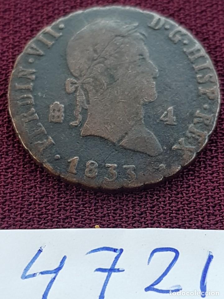 Monedas de Espa&ntilde;a: Fernando VII, 4 maravedis 1833 Segovia - Foto 1