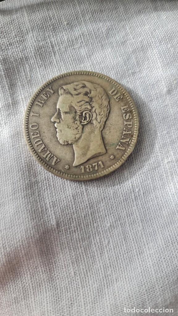 Monedas de Espa&ntilde;a: 5 Pesetas de Amadeo I - Foto 1