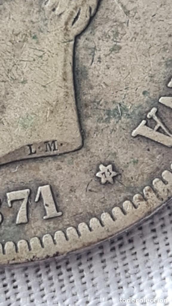 Monedas de Espa&ntilde;a: 5 Pesetas de Amadeo I - Foto 3