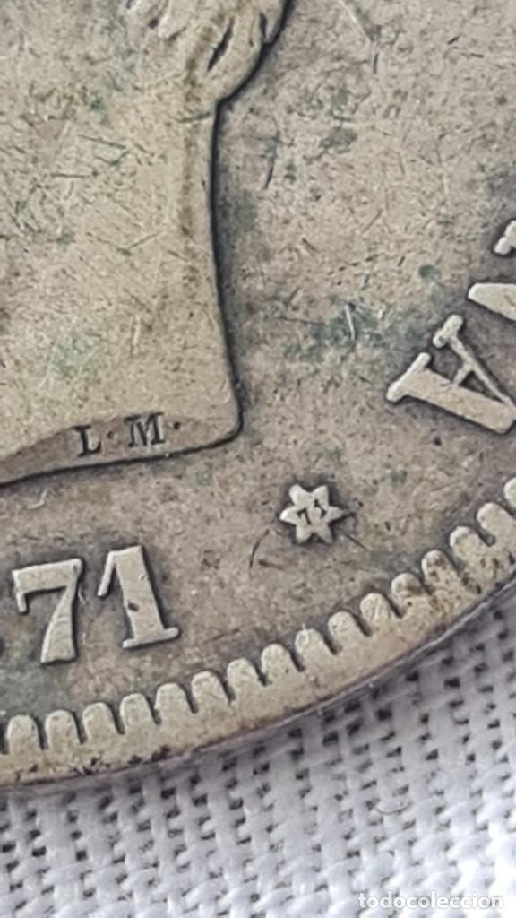 Monedas de Espa&ntilde;a: 5 Pesetas de Amadeo I - Foto 4